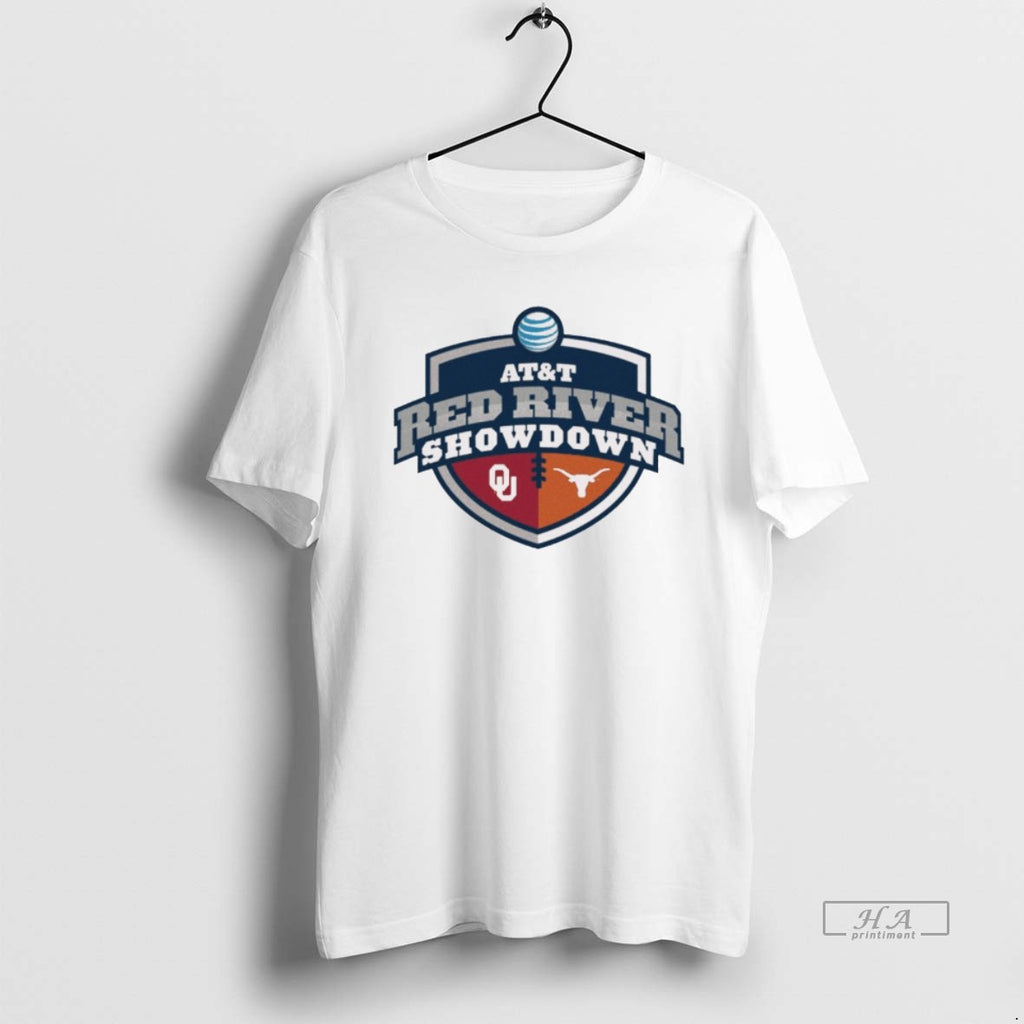 Official Trendy Texas Longhorns Vs Oklahoma Sooners Att Red River Showdown Logo 2025