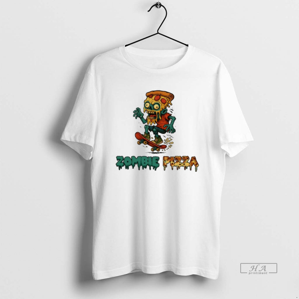 Official Trendy Zombie Pizza Skateboard Halloween Cartoon