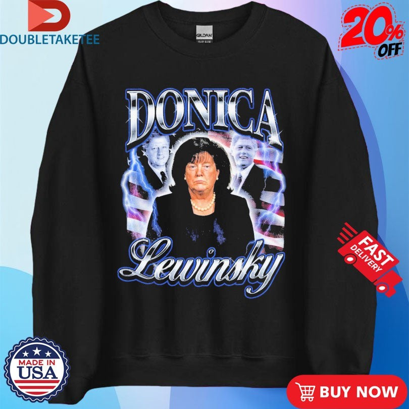 Official Trump And Bill Clinton Donica Lewinsky American Flag Shirts