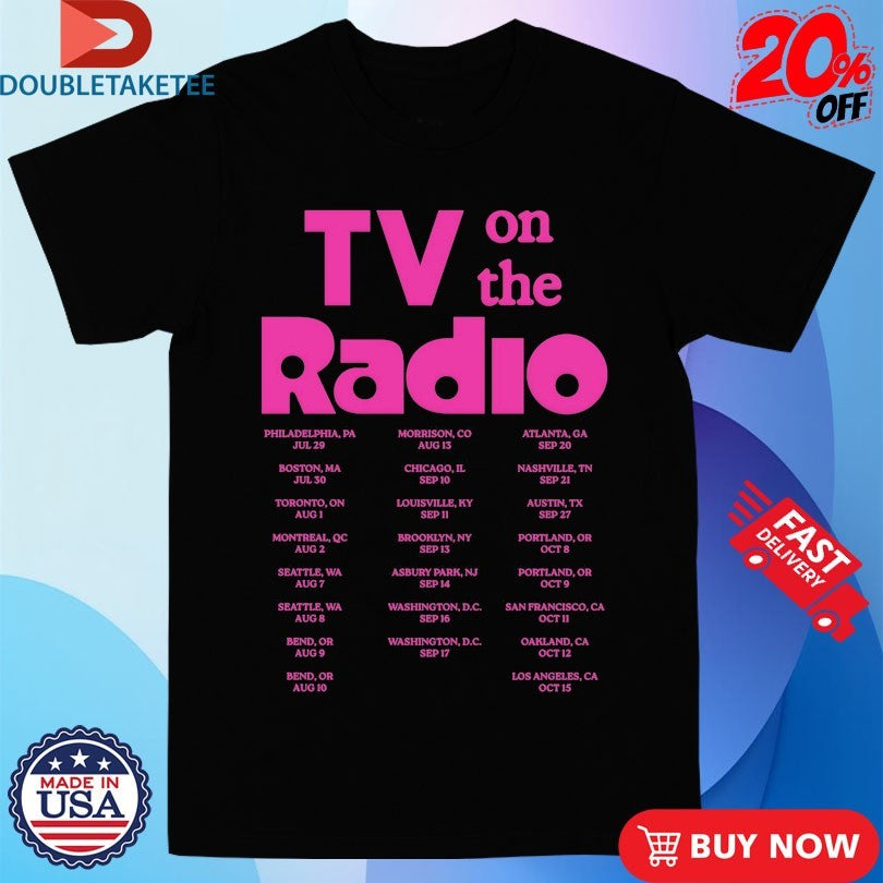 Official Tv On The Radio 2025 Tour Shirts