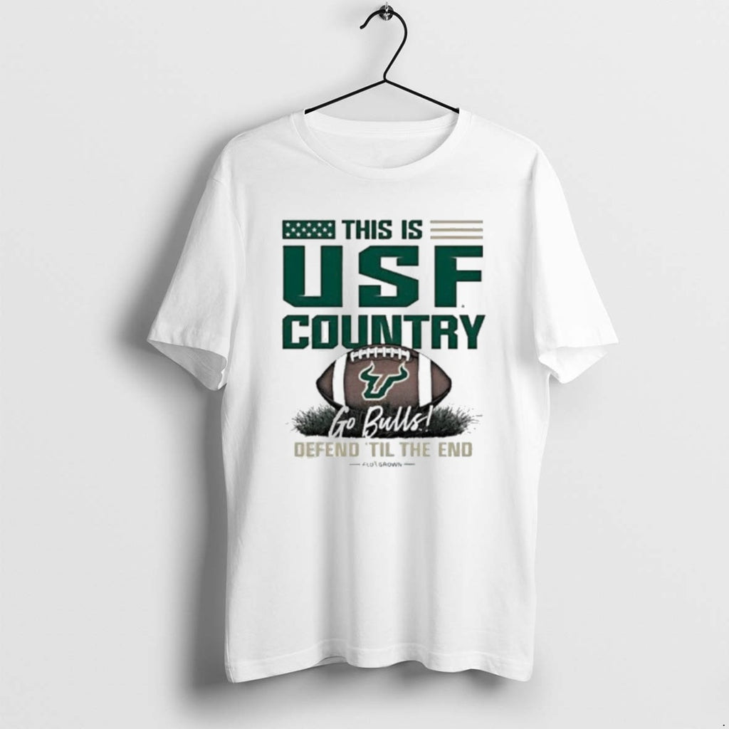 Official University Of South Florida Bulls Football Go Bulls Defend Til The End T-Shirts, Hoodie, Sweatshirt | DripVista.com