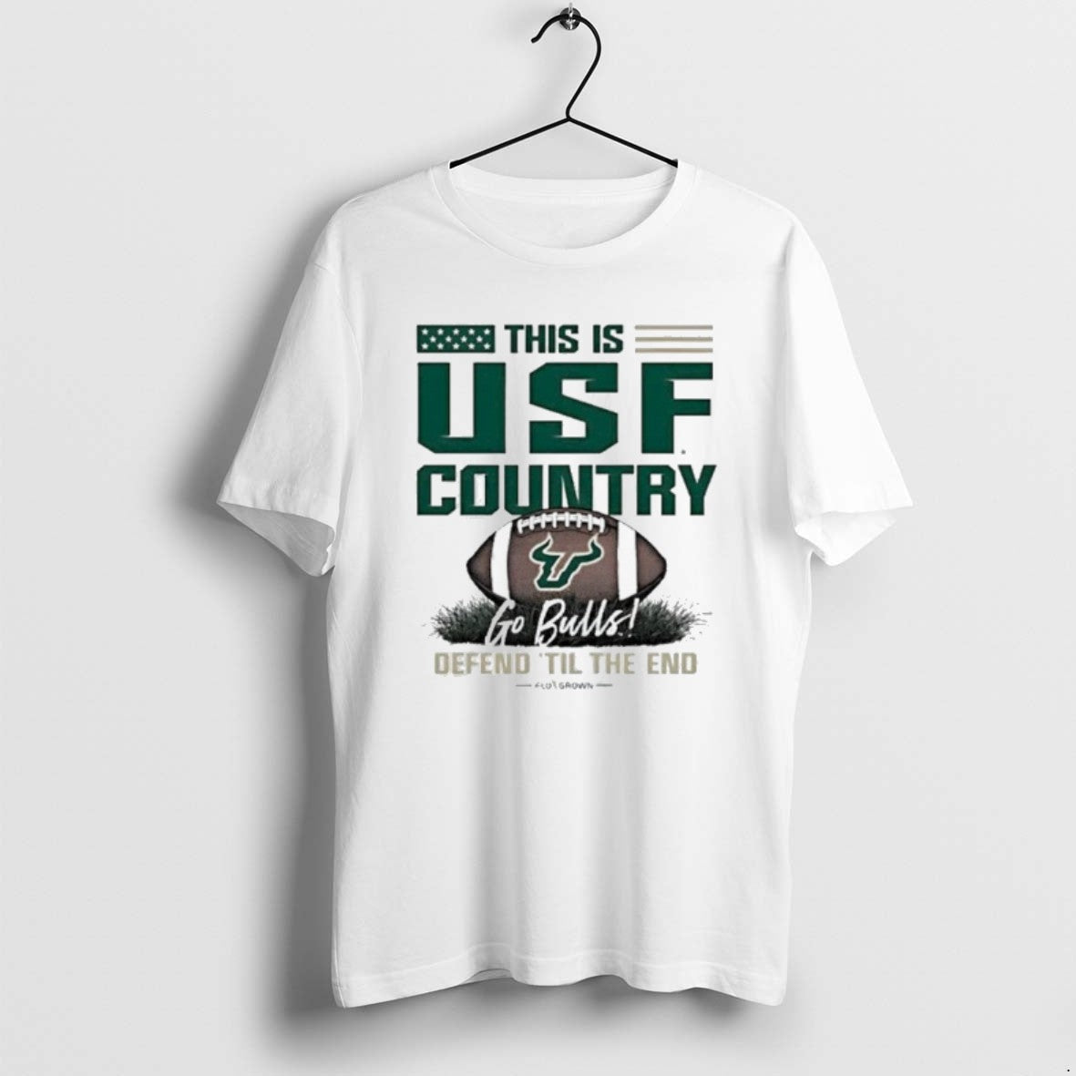 Official University Of South Florida Bulls Football Go Bulls Defend Til The End T-Shirts, Hoodie, Sweatshirt | DripVista.com