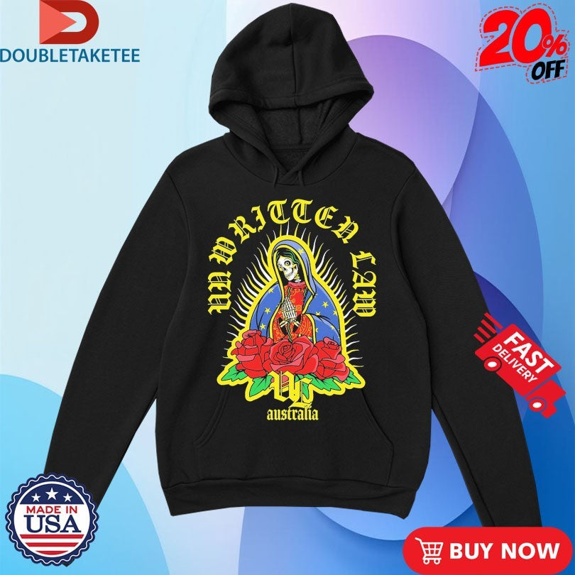 Official Unwritten Law Australia Skeleton Virgin Mary Shirts