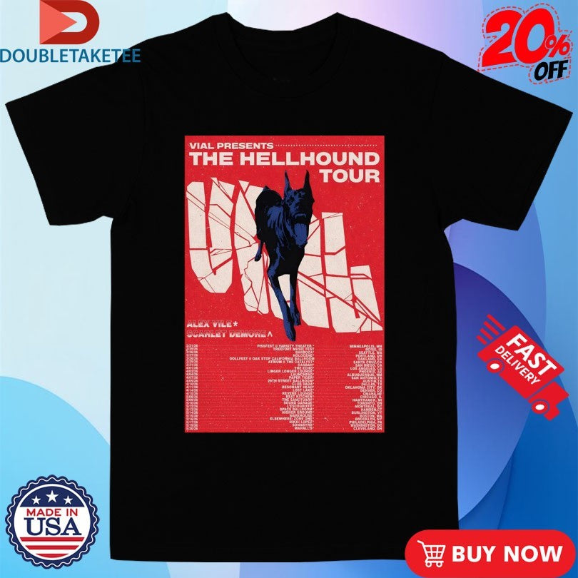 Official VIAL The Hellhound Tour 2026 Dates Shirts