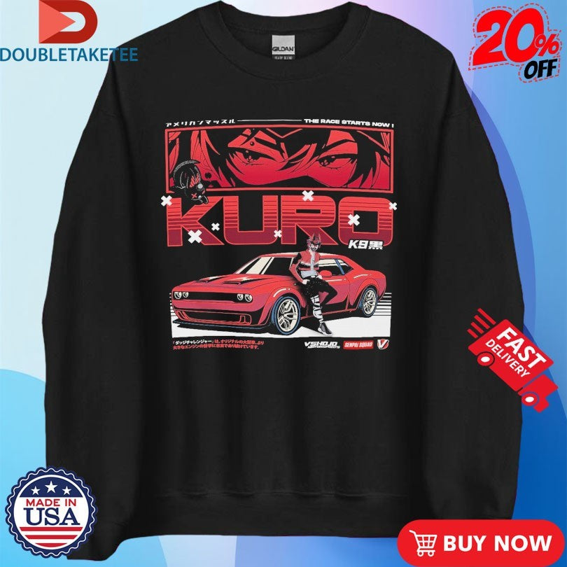 Official VShojo x Senpai Squad Kuro The Race Starts Now K9 Anime Waifu Shirts