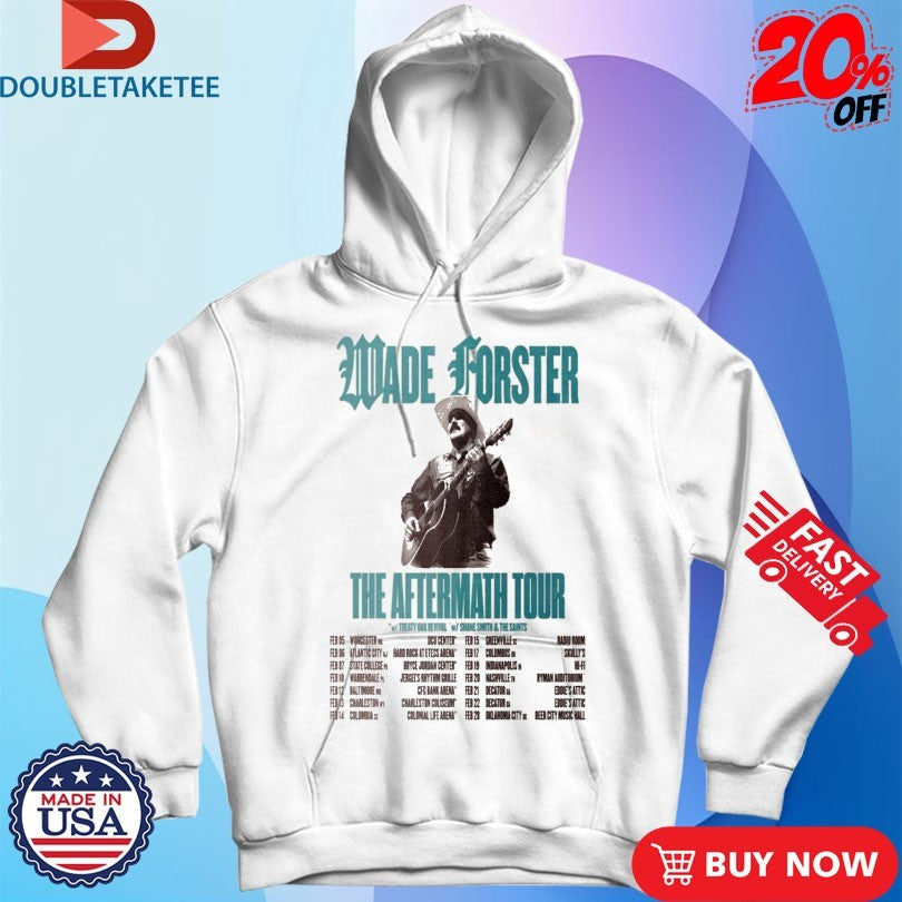Official Wade Forster The Aftermath Tour 2026 Dates Guitar Shirts