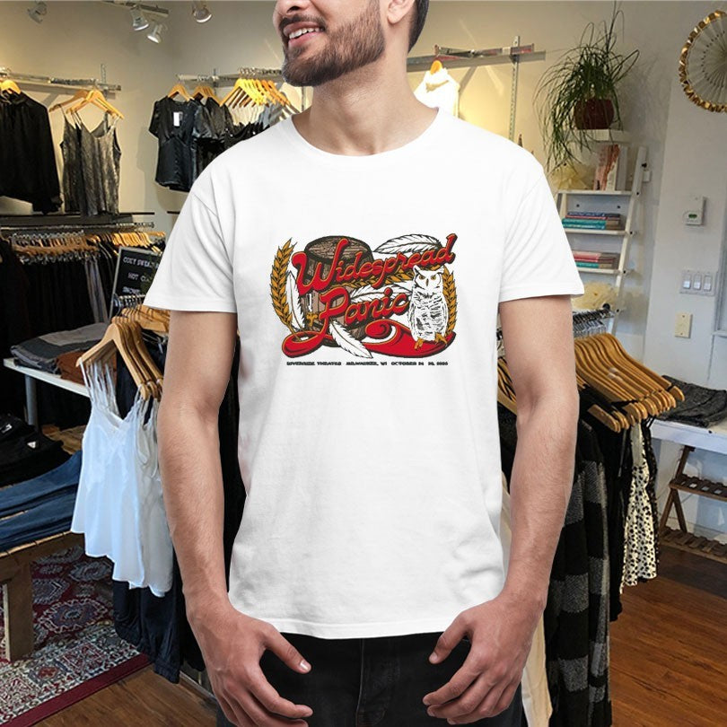 Official Widespread Panic 2025 Milwaukee Event Owl Shirts