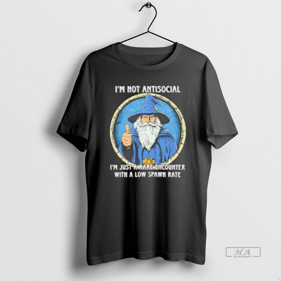 Official Wizard Im Not Antisocial Im Just A Rare Encounter With A Low Spawn Rate T-Shirts, Hoodie, Sweatshirt | DripVista.com