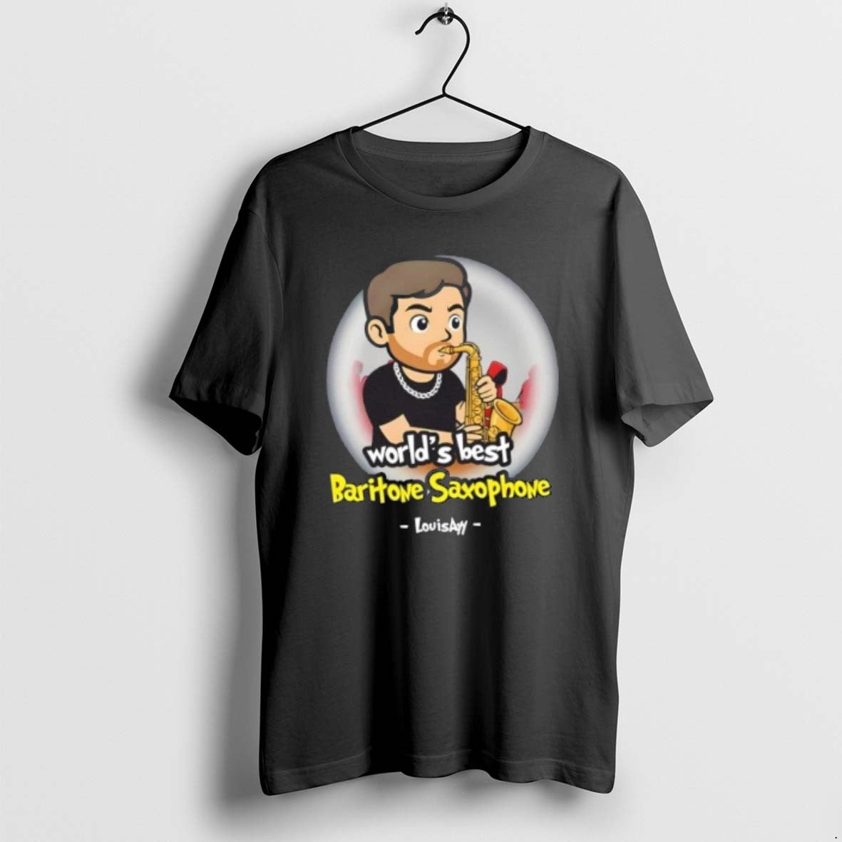 Official Worlds Best Baritone Saxophone Cartoon T-Shirts, Hoodie, Sweatshirt | DripVista.com