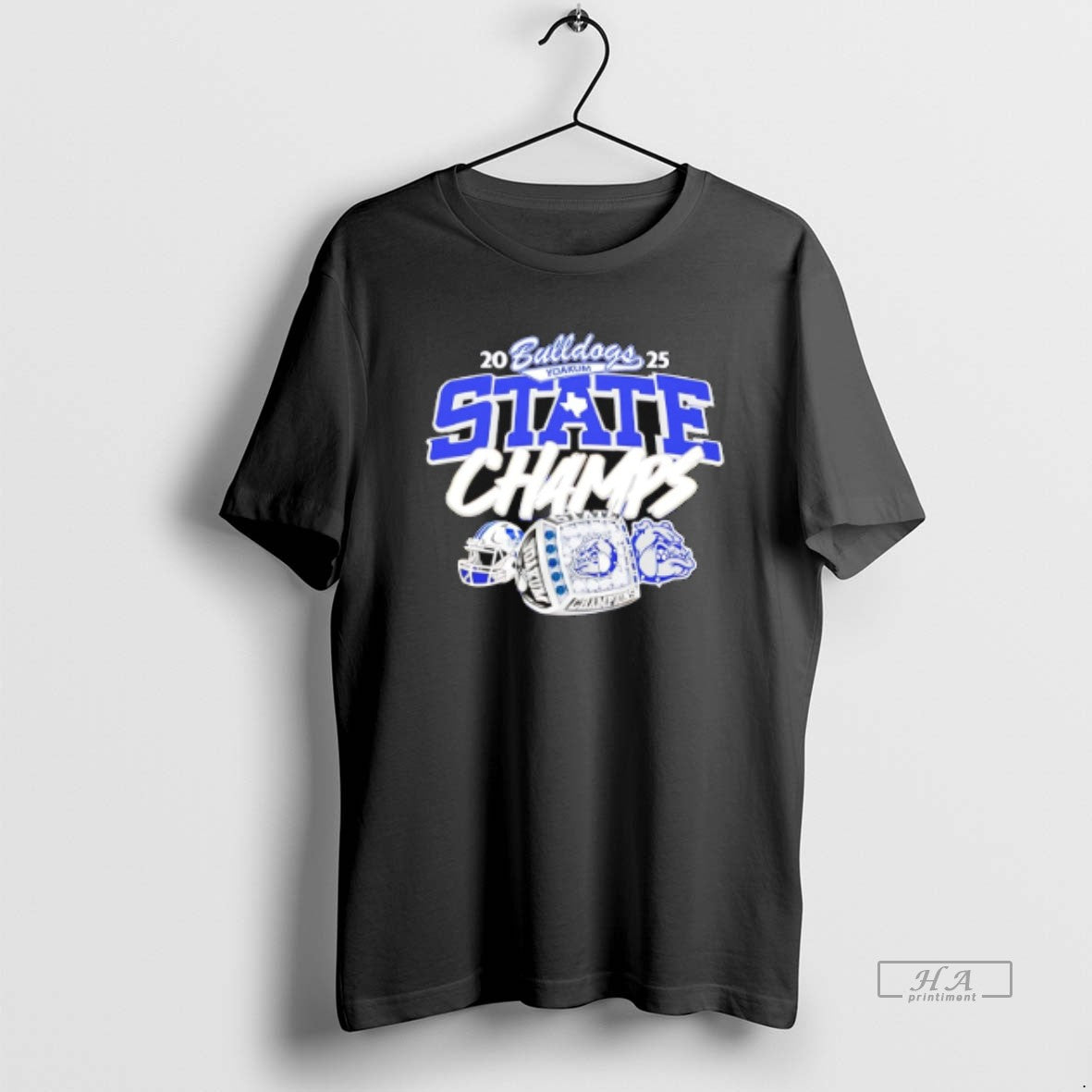 Official Yoakum State Bulldogs 2025 State Champions Ring T-Shirts, Hoodie, Sweatshirt | DripVista.com