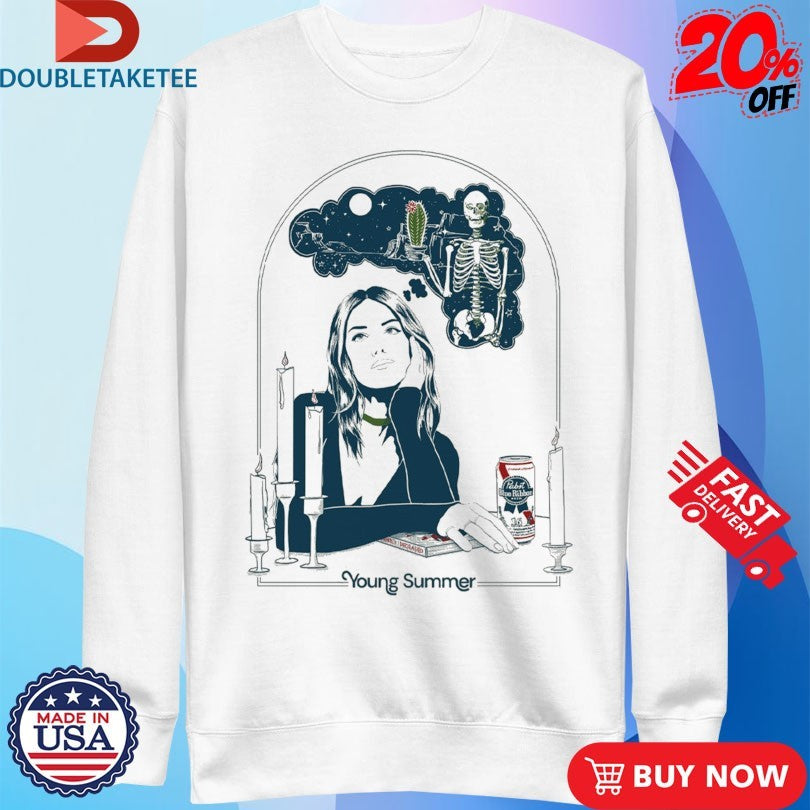 Official Young Summer X Pabst Blue Ribbon Skeleton Shirts