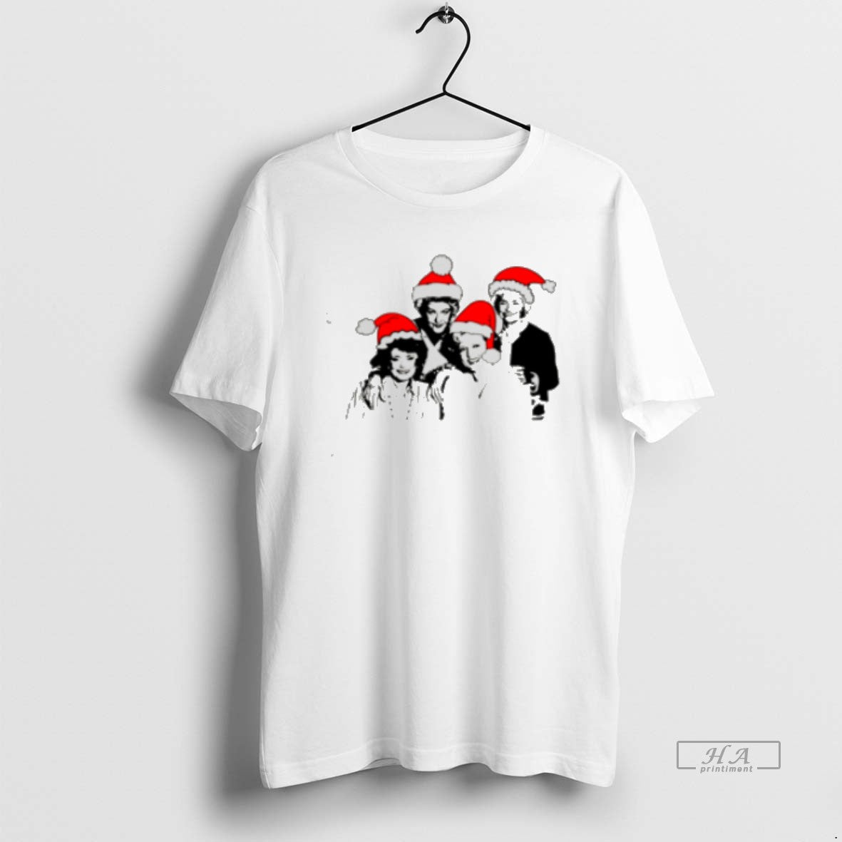 Official Cute Golden Girl Santa Hat Christmas Version Classic Womens T-Shirts, Hoodie, Sweatshirt | DripVista.com