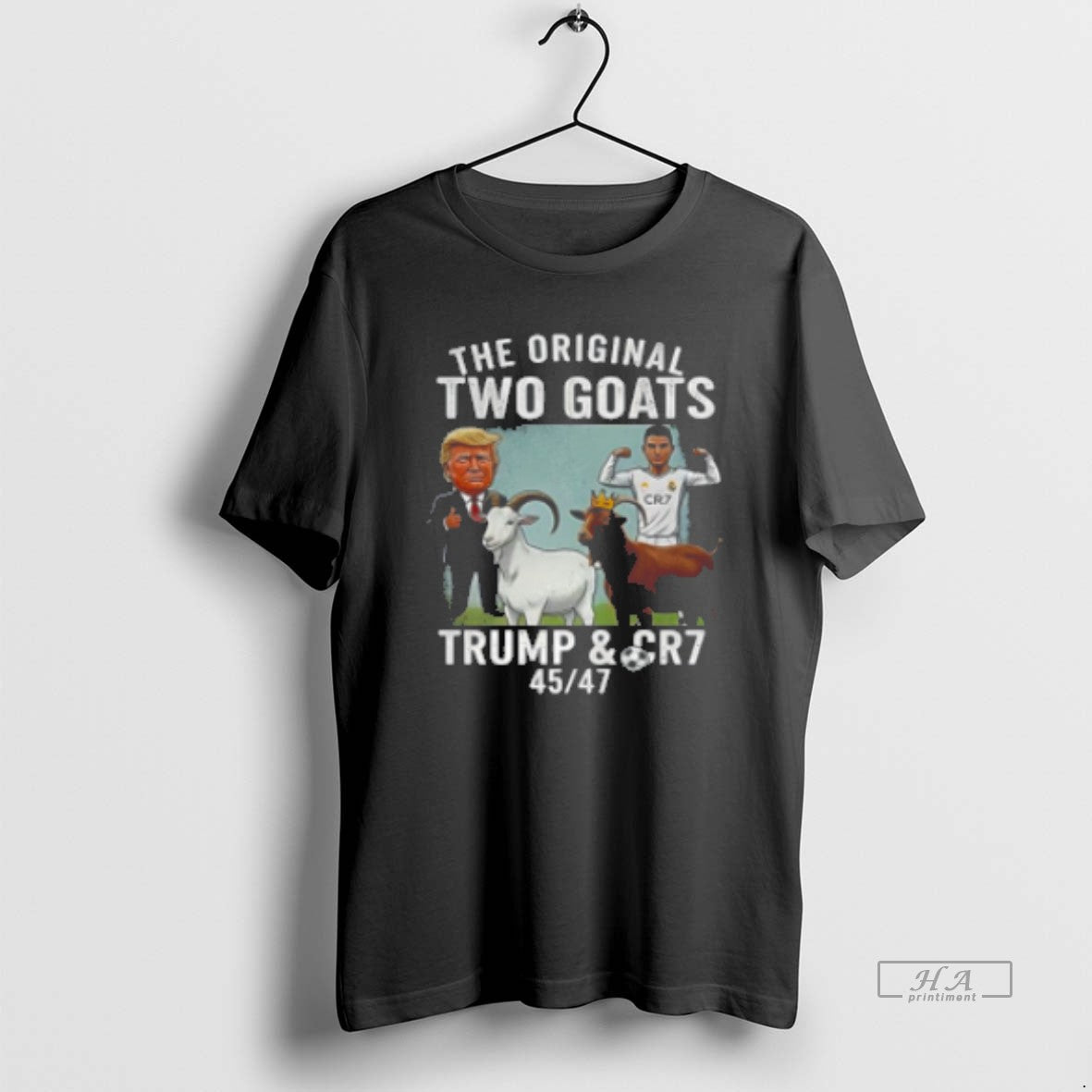 Official Donald Trump And Cristiano Ronaldo The Two Goats Classic Womens T-Shirts, Hoodie, Sweatshirt | DripVista.com