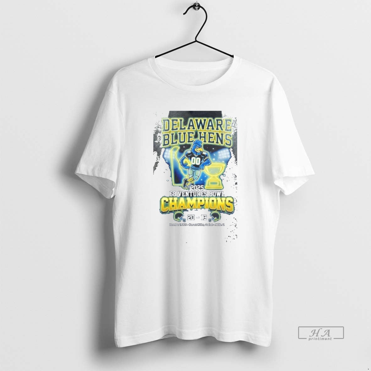 Official Fyytbo5c Delaware Blue Hens 2025 68 Ventures Bowl Champions Mascot T-Shirts, Hoodie, Sweatshirt | DripVista.com