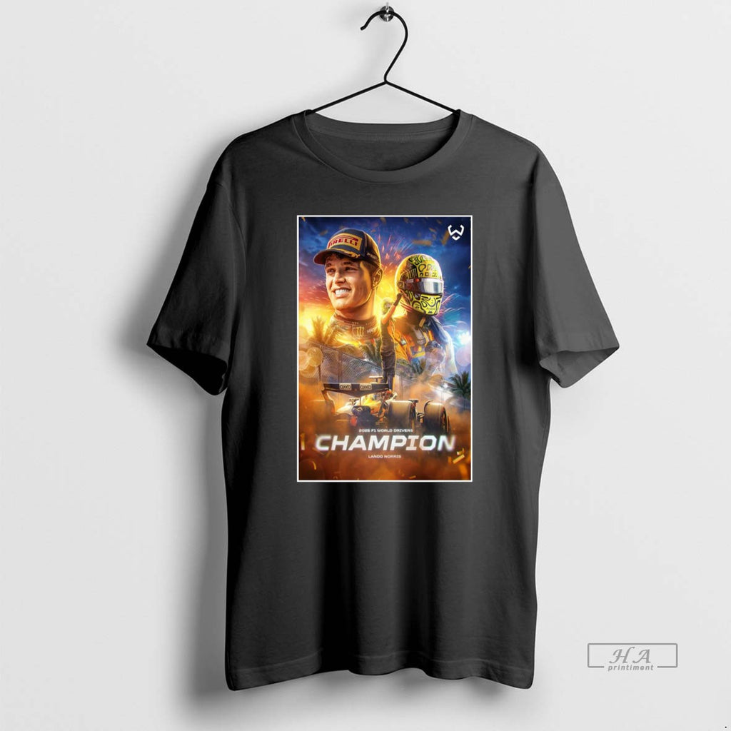 Official Lando Norris 2025 Formula 1 World Champion T-Shirts, Hoodie, Sweatshirt | DripVista.com
