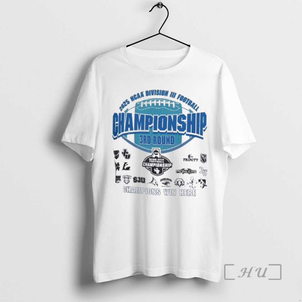 Officials 2025 Ncaa Diii Football Championship 3rd Round T-Shirts, Hoodie, Sweatshirt | DripVista.com