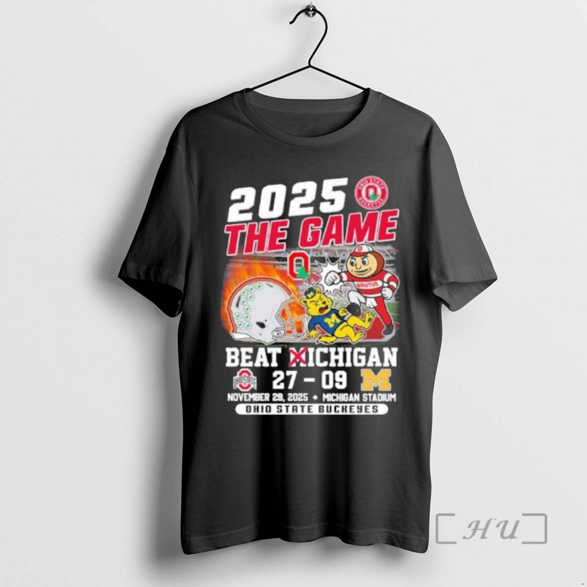 Officials 2025 The Game Ohio State Mascot Beat Michigan 27 9 Score Premium T Shirts Hoodie, Sweatshirt | DripVista.com