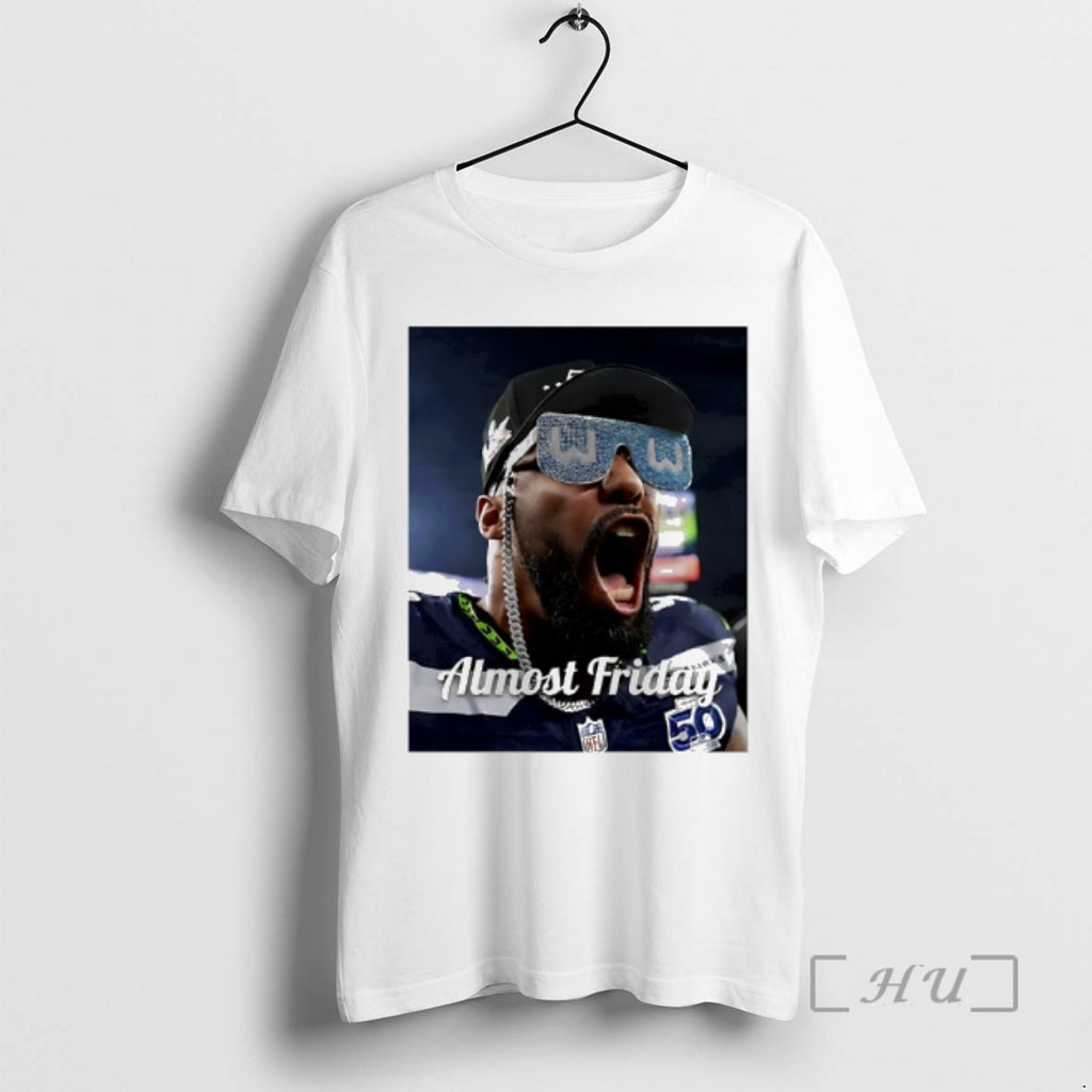 Officials Almost Friday W Glasses Seahawks Leonard Williams T-Shirts, Hoodie, Sweatshirt | DripVista.com