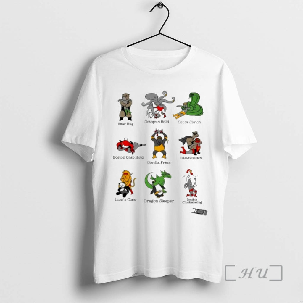 Officials Animals Performing Wrestling Moves Named After Themselves T-Shirts, Hoodie, Sweatshirt | DripVista.com