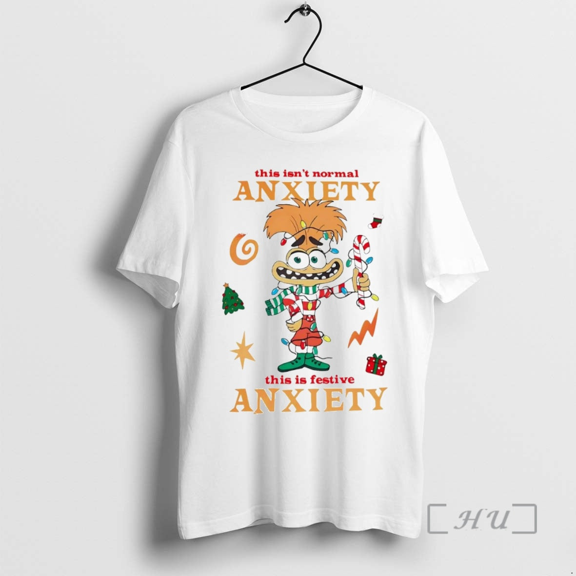 Officials Anxiety This Isnt Normal Anxiety This Is Festive Anxiety T-Shirts, Hoodie, Sweatshirt | DripVista.com