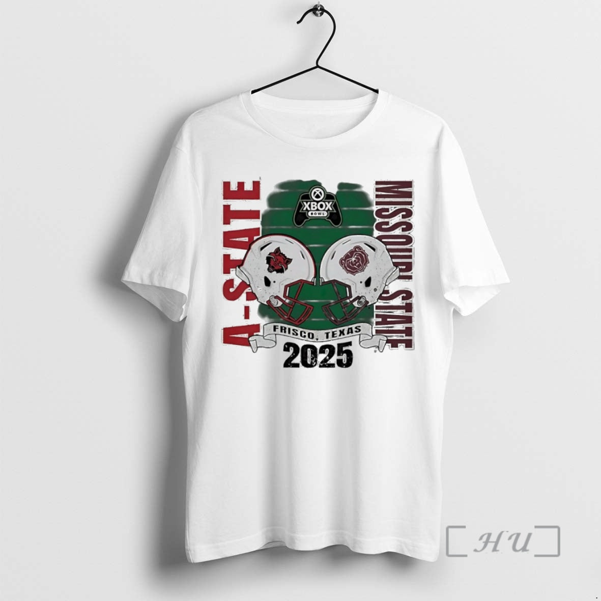 Officials Arkansas State Red Wolves Vs Missouri State Bears 2025 Xbox Bowl Helmet Circle Premium T-Shirts, Hoodie, Sweatshirt