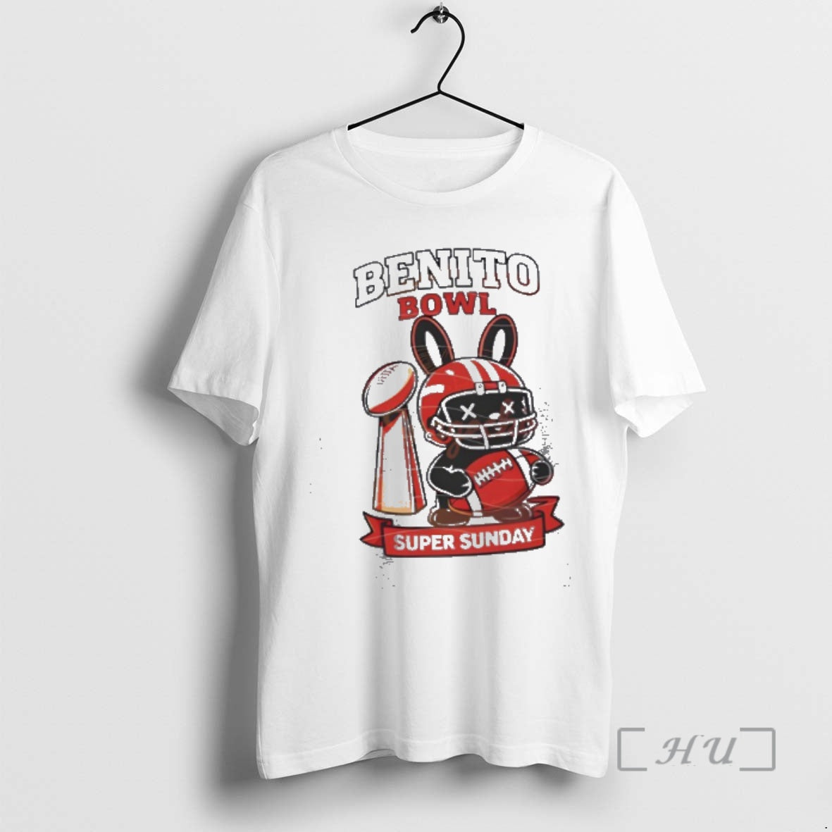Officials Benito Bowl Super Sunday Bunny Mascot Football Helmet Graphic T-Shirts, Hoodie, Sweatshirt | DripVista.com