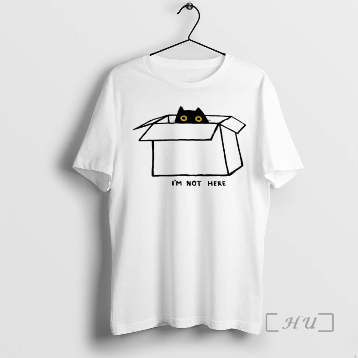 Officials Black Cat Im Not Here T-Shirts, Hoodie, Sweatshirt | DripVista.com