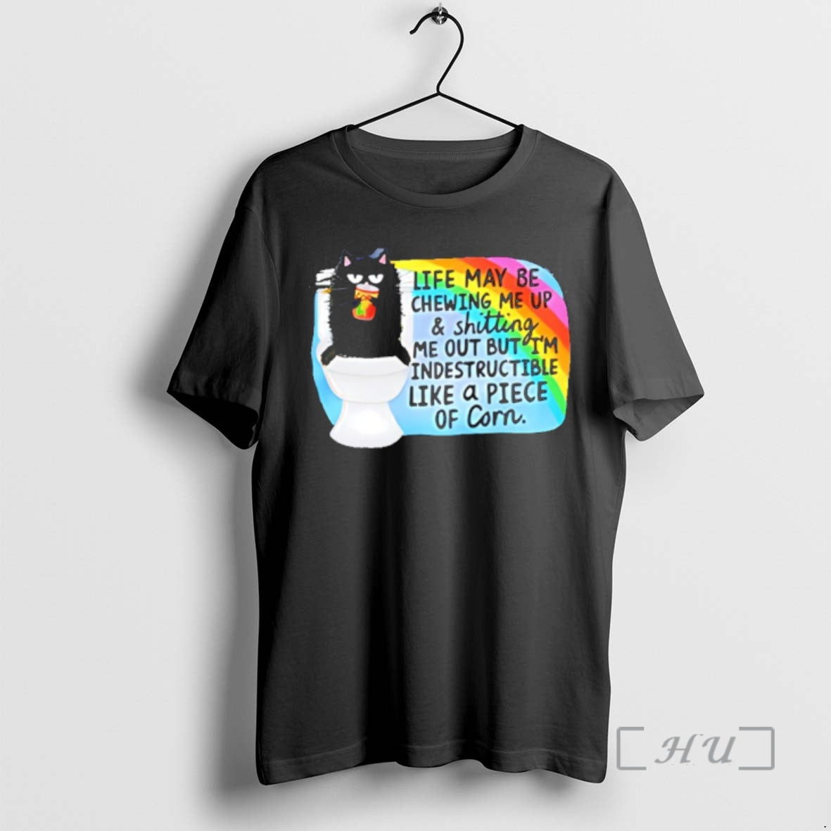 Officials Black Cat Life Way Be Chewing Me Up And Shitting Me Out But Im T-Shirts, Hoodie, Sweatshirt | DripVista.com
