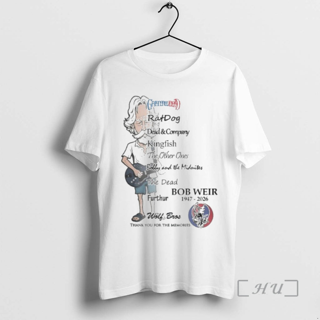 Officials Bobby Weir 1947 2026 Grateful Dead Wolf Bros T-Shirts, Hoodie, Sweatshirt | DripVista.com
