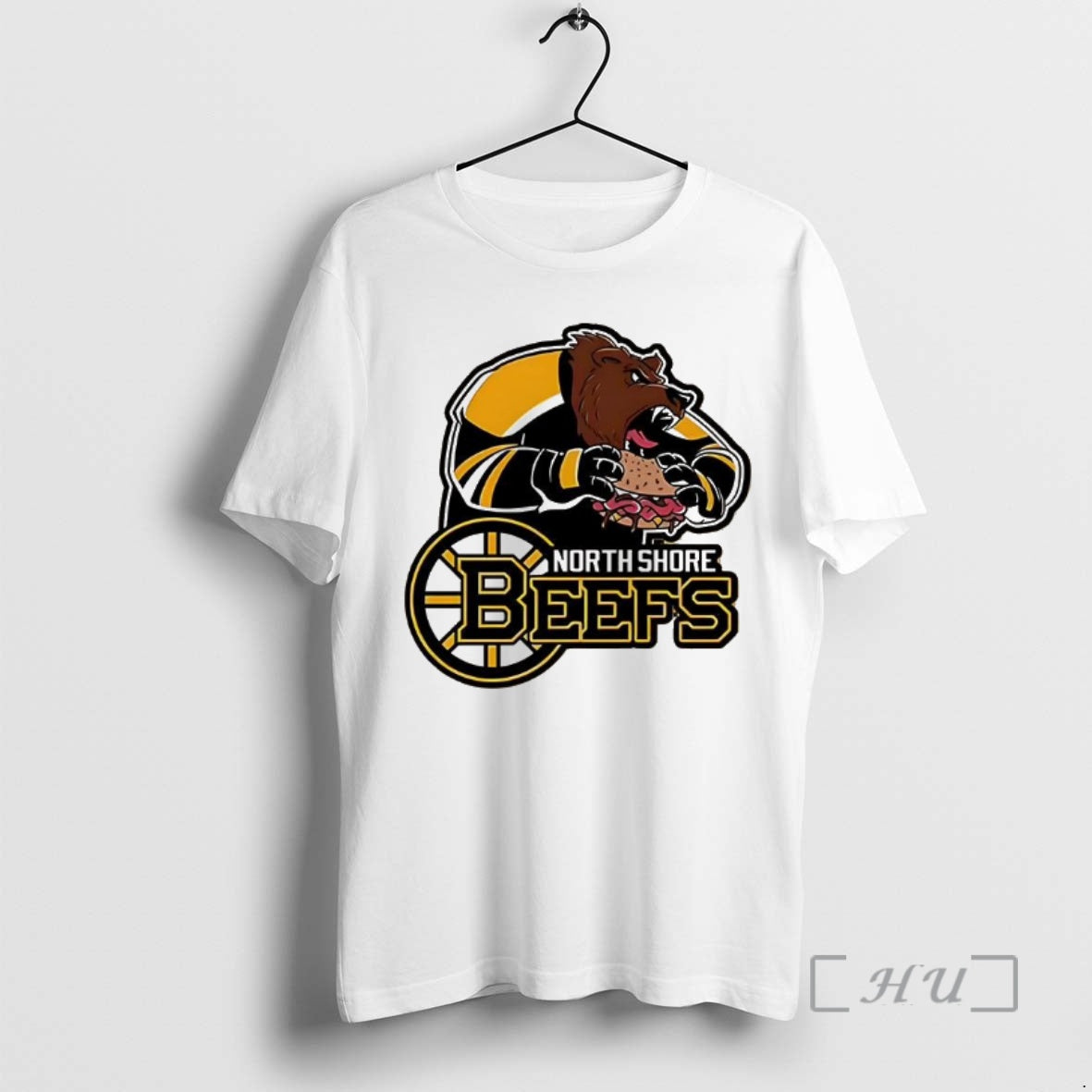Officials Boston Bruins Hockey North Shore Beefs Bear Mascot T-Shirts, Hoodie, Sweatshirt | DripVista.com