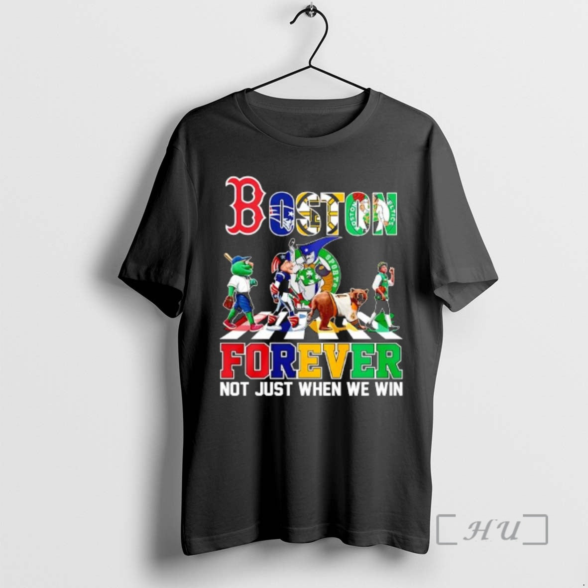Officials Boston Mascots Red Sox X Patriots X Celtics X Bruins X Revolution Forever Abbey T-Shirts, Hoodie, Sweatshirt