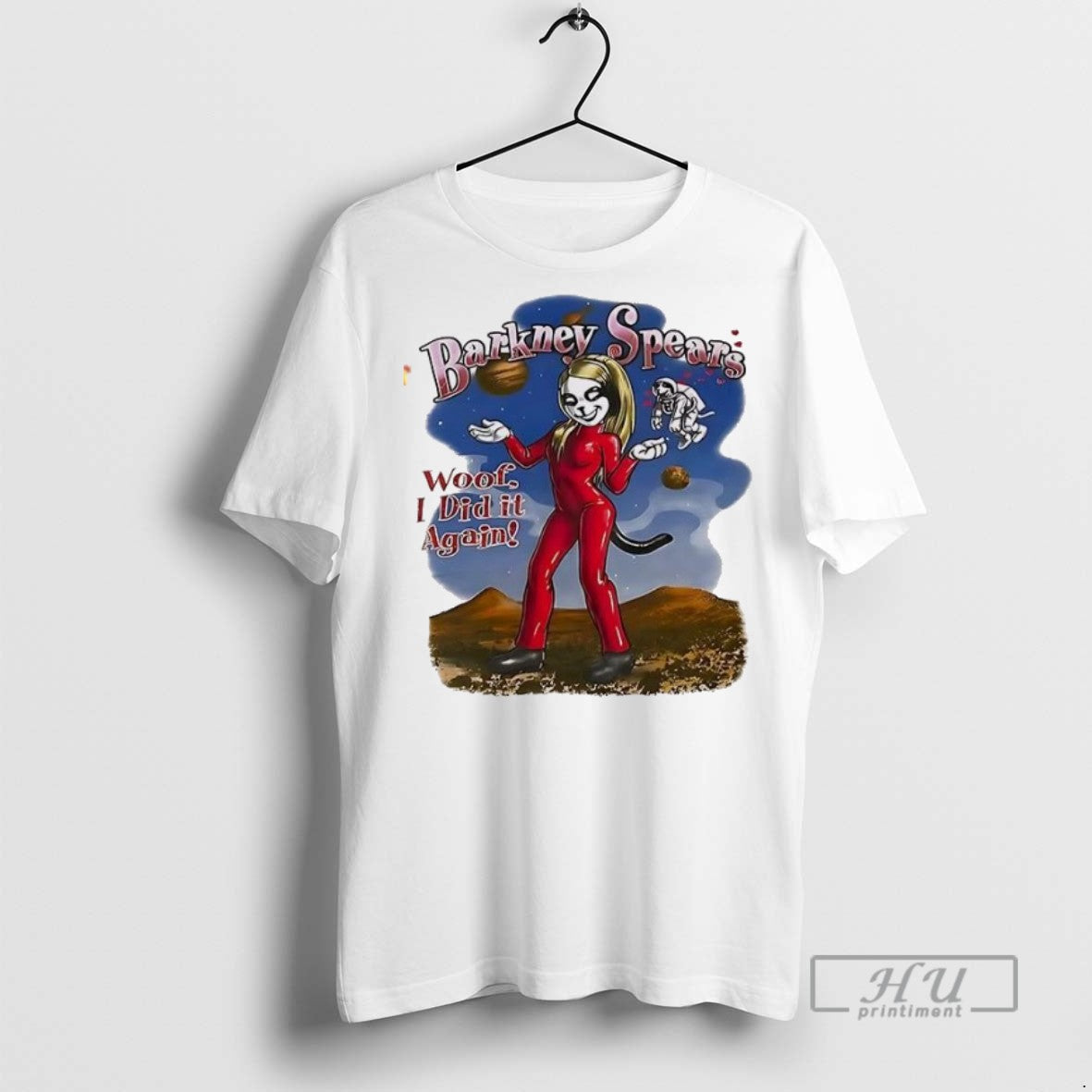 Officials Britney Spears Big Dog Parody Y2k Woof I Did It Again T Shirts