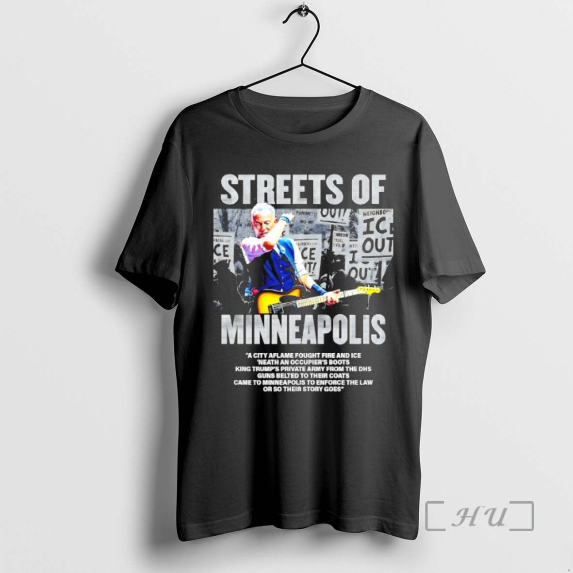 Officials Bruce Springsteen Streets Of Minneapolis Trashes King Trump T-Shirts, Hoodie, Sweatshirt | DripVista.com