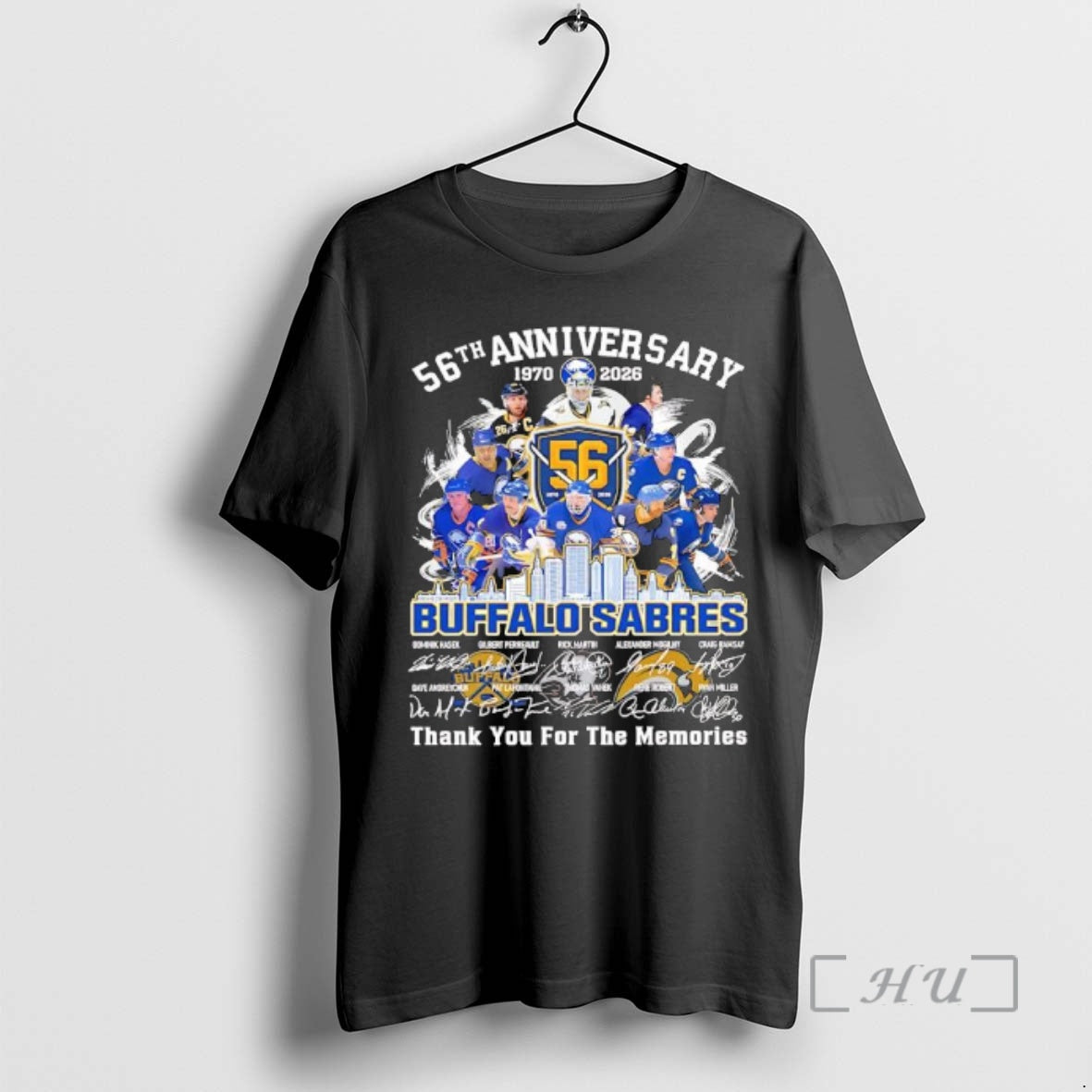 Officials Buffalo Sabres 56th Anniversary 1970 2026 The Legends Past Historical Players Signatures Premium T-Shirts,...