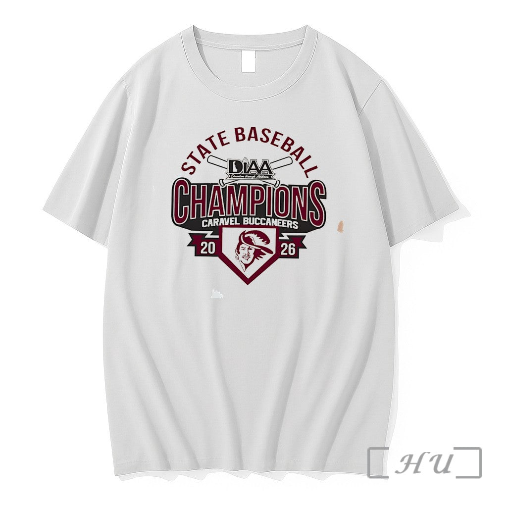 Officials Caravel Buccaneers Diaa Baseball 2026 State Champions Tee
