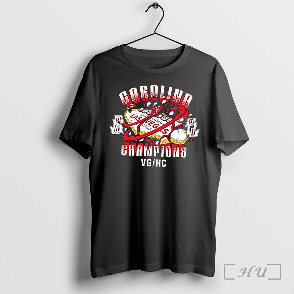 Officials Carolina Champions 20 26 Las Vegas Welcome To Fabulous Nevada Black Premium T Shirts