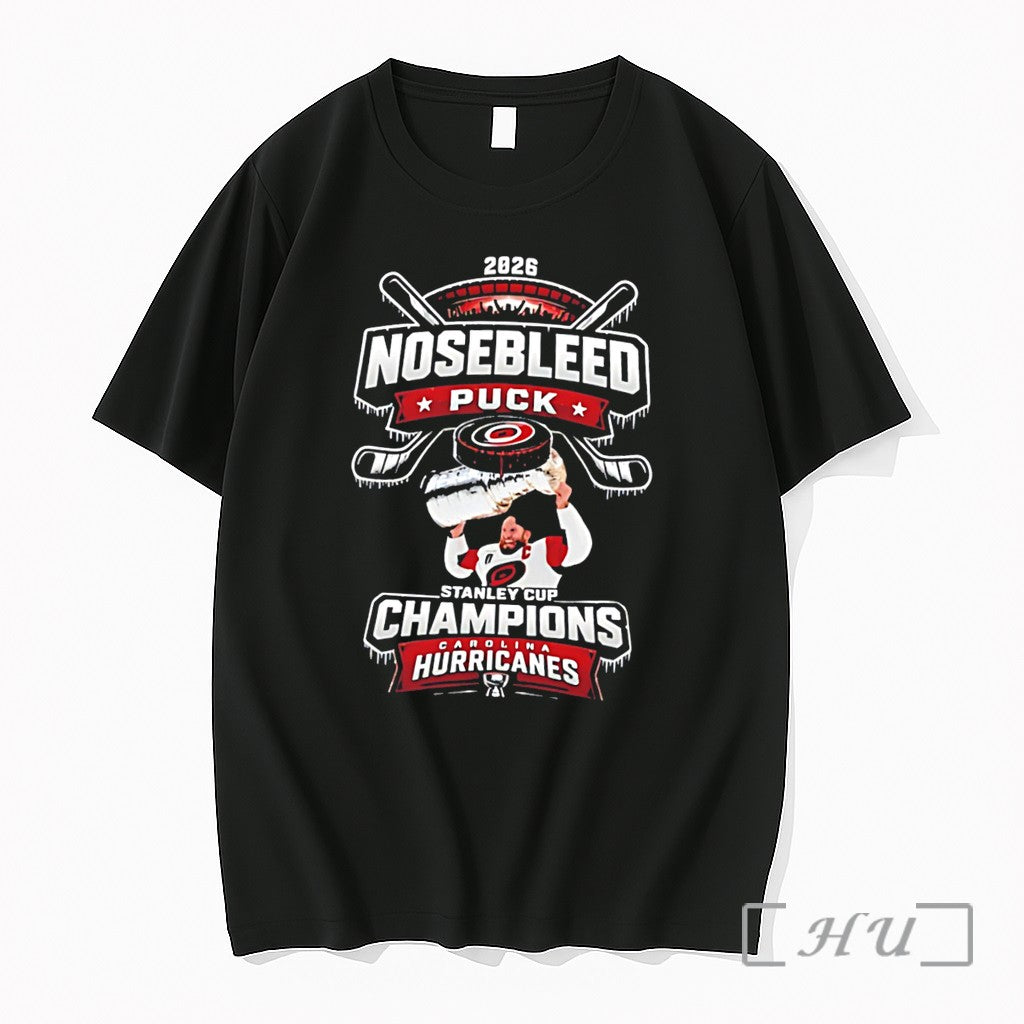 Officials Carolina Hurricanes 2026 Nosebleed Puck Stanley Cup Champions Tee