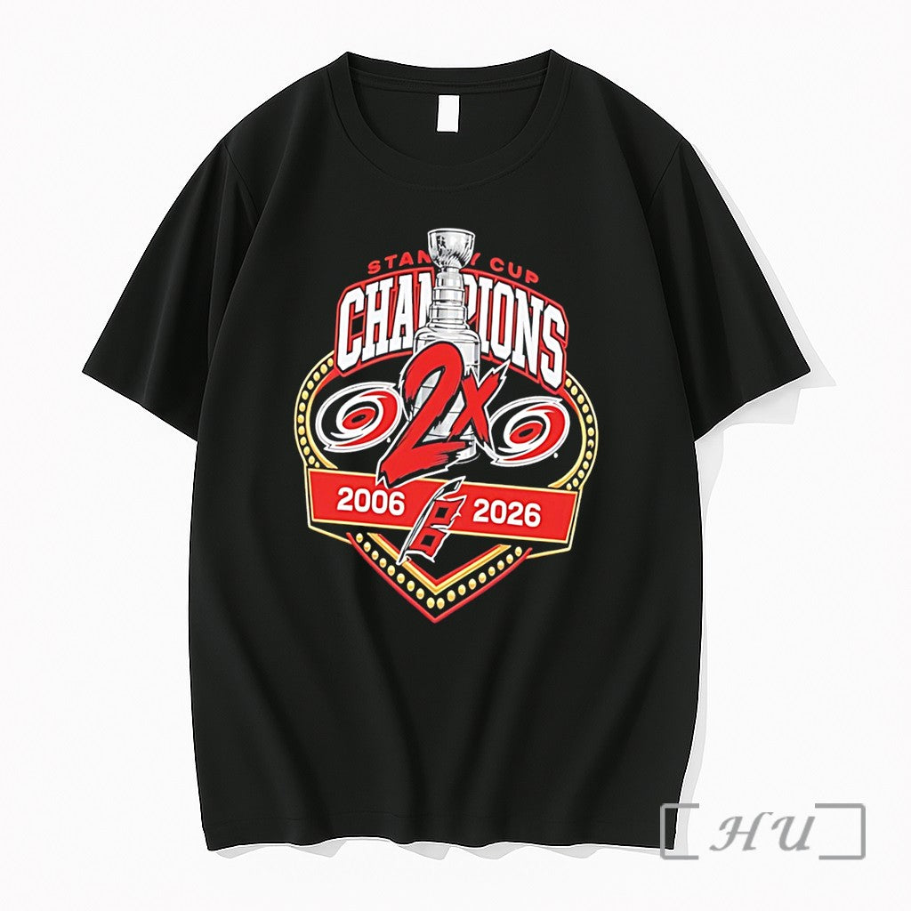 Officials Carolina Hurricanes 2x Stanley Cup Champions 2006 2026 Victory Tee Premium T Shirts Sweater