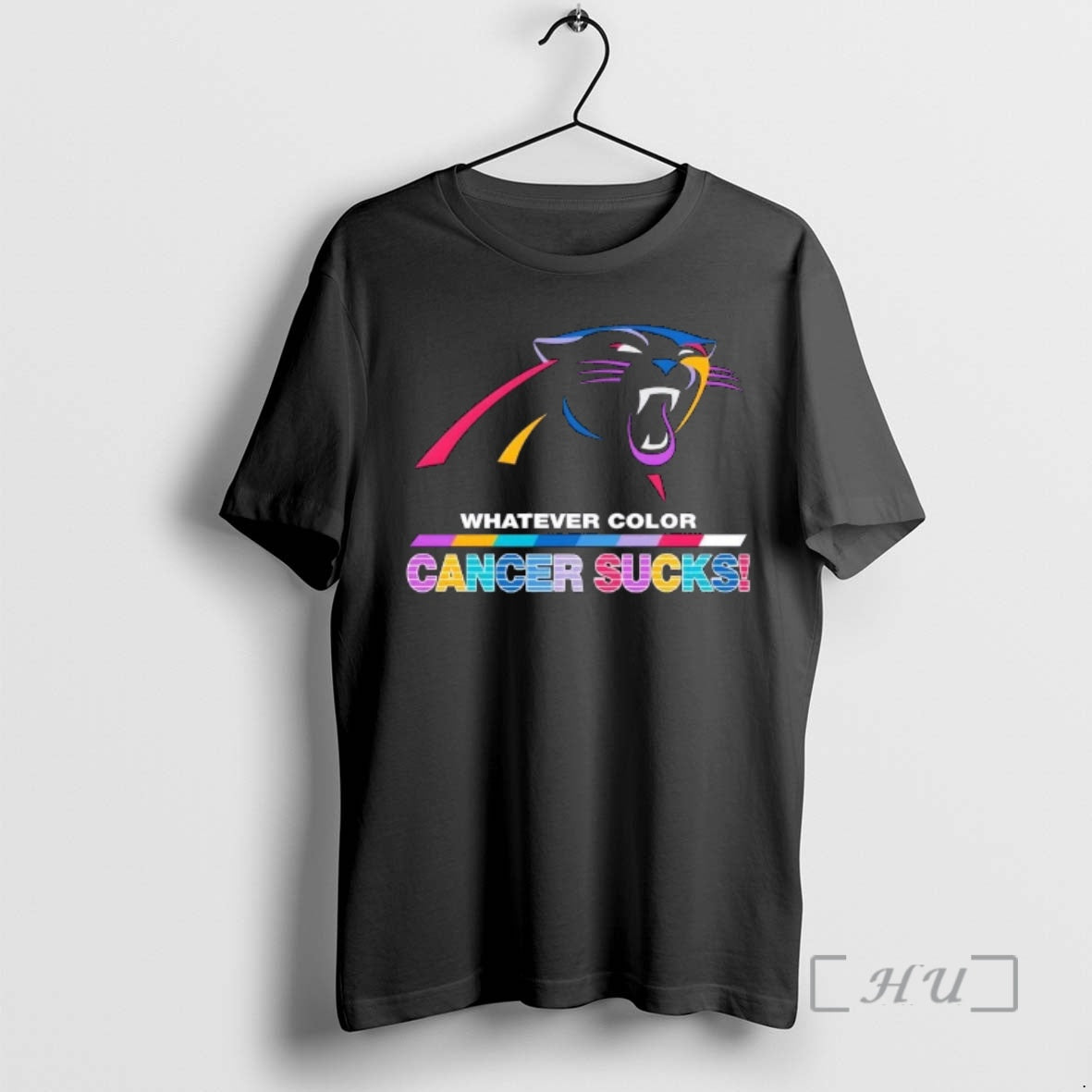 Officials Carolina Panthers Football Whatever Color Cancer Sucks Logo Colors T-Shirts, Hoodie, Sweatshirt | DripVista.com