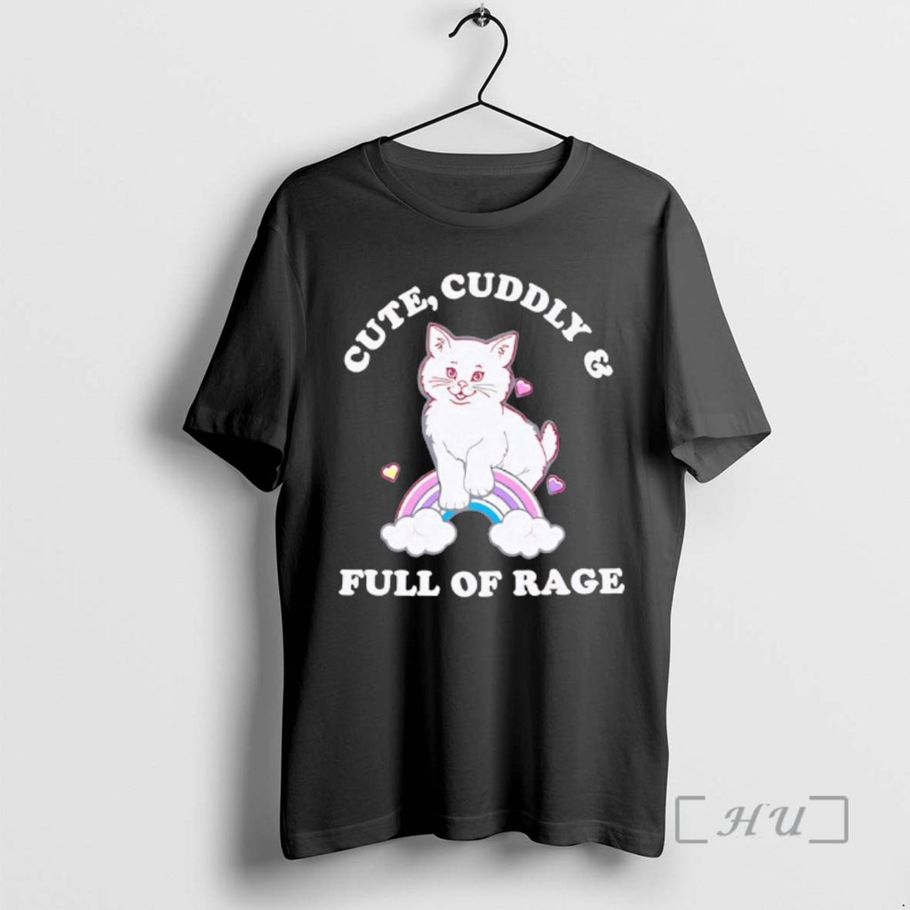 Officials Cat Cute Cuddly And Full Of Rage T-Shirts, Hoodie, Sweatshirt | DripVista.com