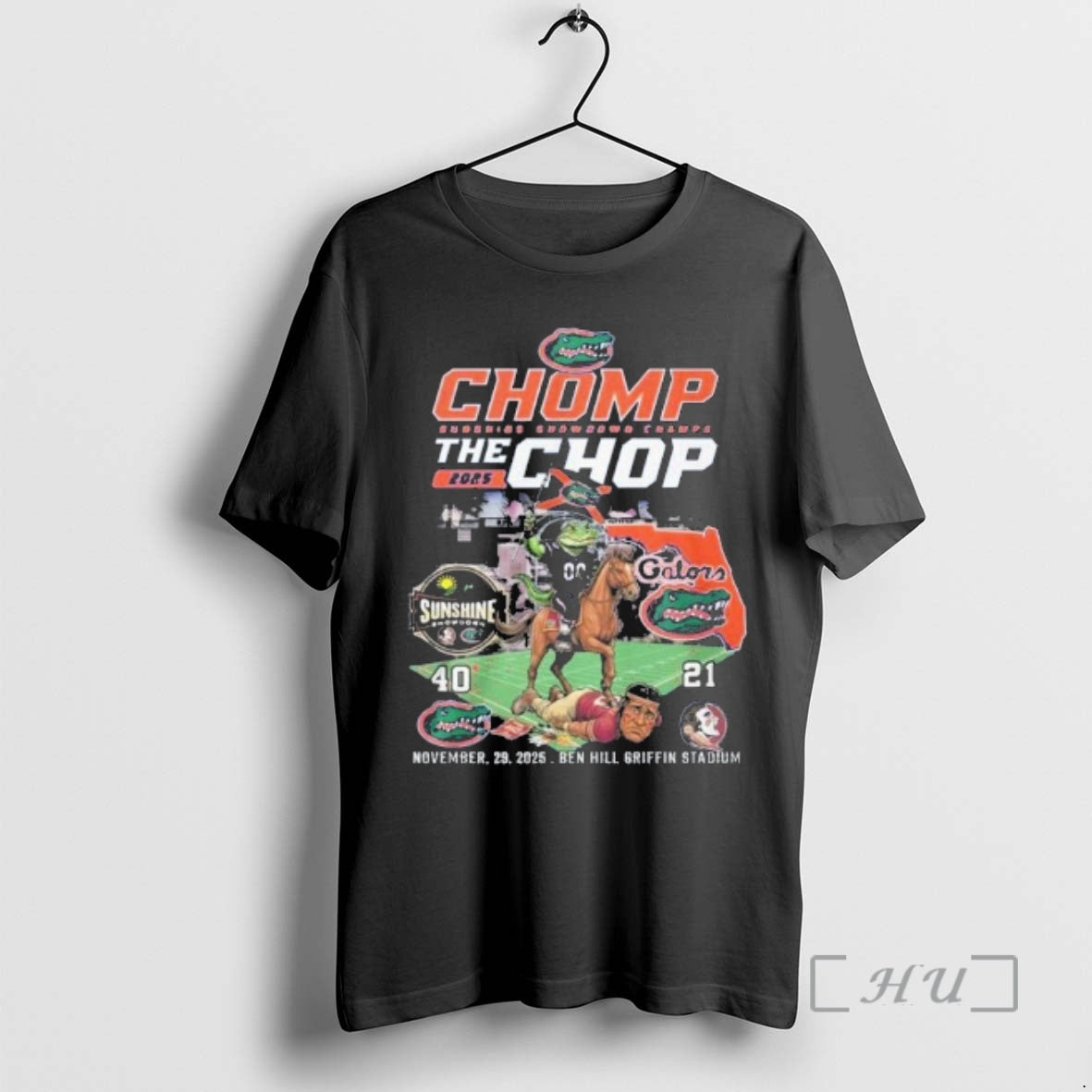 Officials Chomp The Chop 2025 Florida Gators Sunshine Showdown Champions T-Shirts, Hoodie, Sweatshirt | DripVista.com