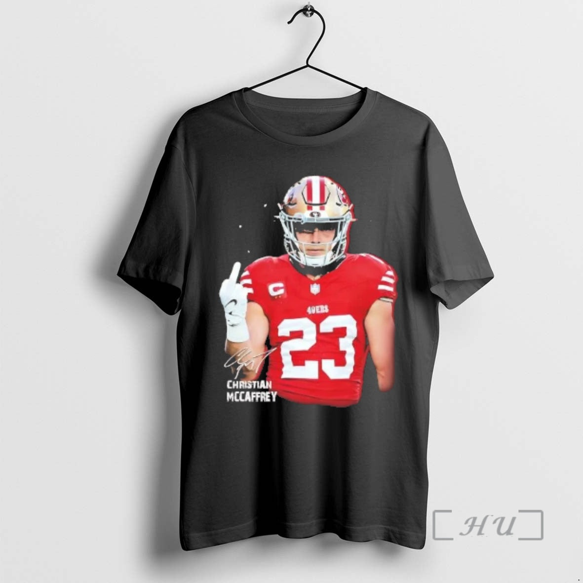 Officials Christian Mccaffrey Middle Finger Signature T-Shirts, Hoodie, Sweatshirt | DripVista.com