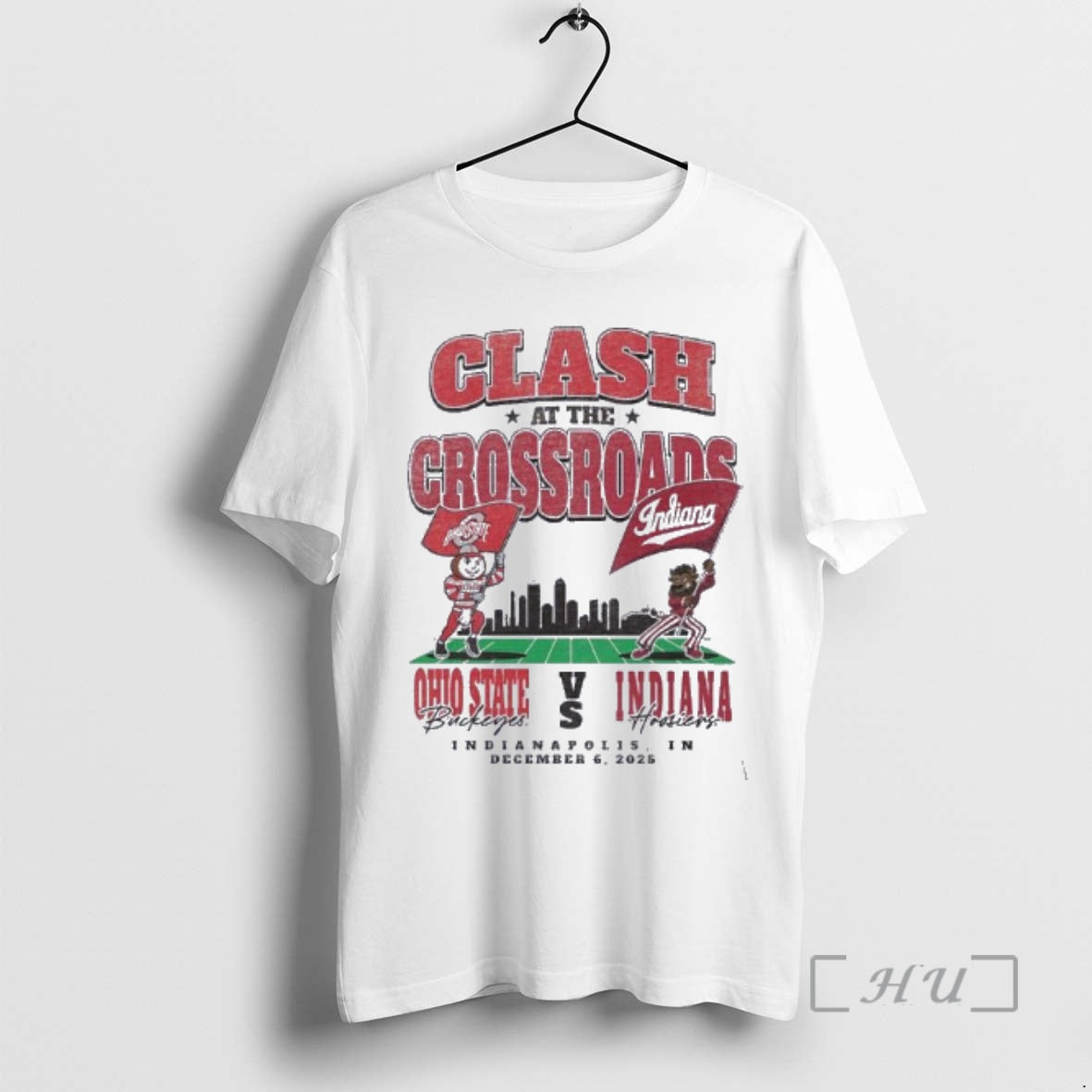 Officials Clash At The Crossroads Big Ten 2025 Ohio State Vs Indiana Premium T Shirts Hoodie, Sweatshirt | DripVista.com