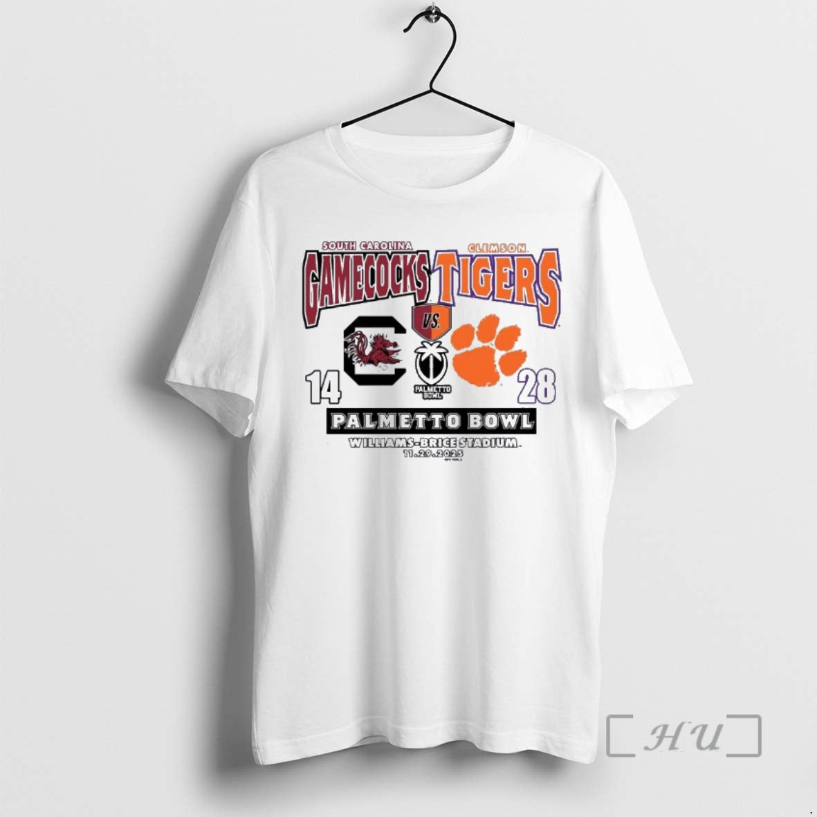 Officials Clemson Tigers Vs South Carolina 2025 Palmetto Bowl Final Score Premium T Shirts Sweater Hoodie, Sweatshirt