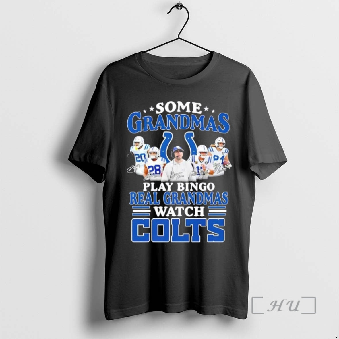 Officials Coach Shane Steichen And Players Some Grandmas Play Bingo Real Grandmas Watch Indianapolis Colts T-Shirts,...