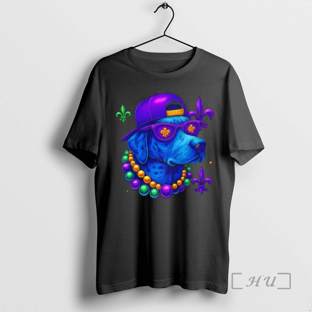 Officials Cool Mardi Gras Purple Spade Dog Graphic T-Shirts, Hoodie, Sweatshirt | DripVista.com