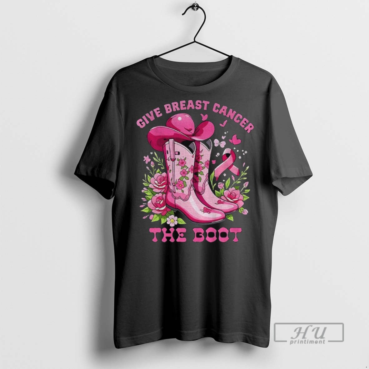 Officials Cowboy Boot Give Breast Cancer The Boot Vintage T Shirt Sweatshirt Hoodies