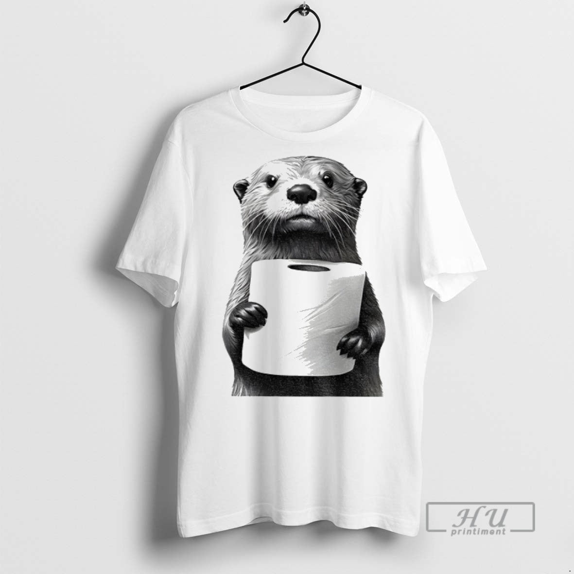 Officials Cute Otter Holding Toilet Paper Funny Meme T Shirt Sweatshirt Hoodies