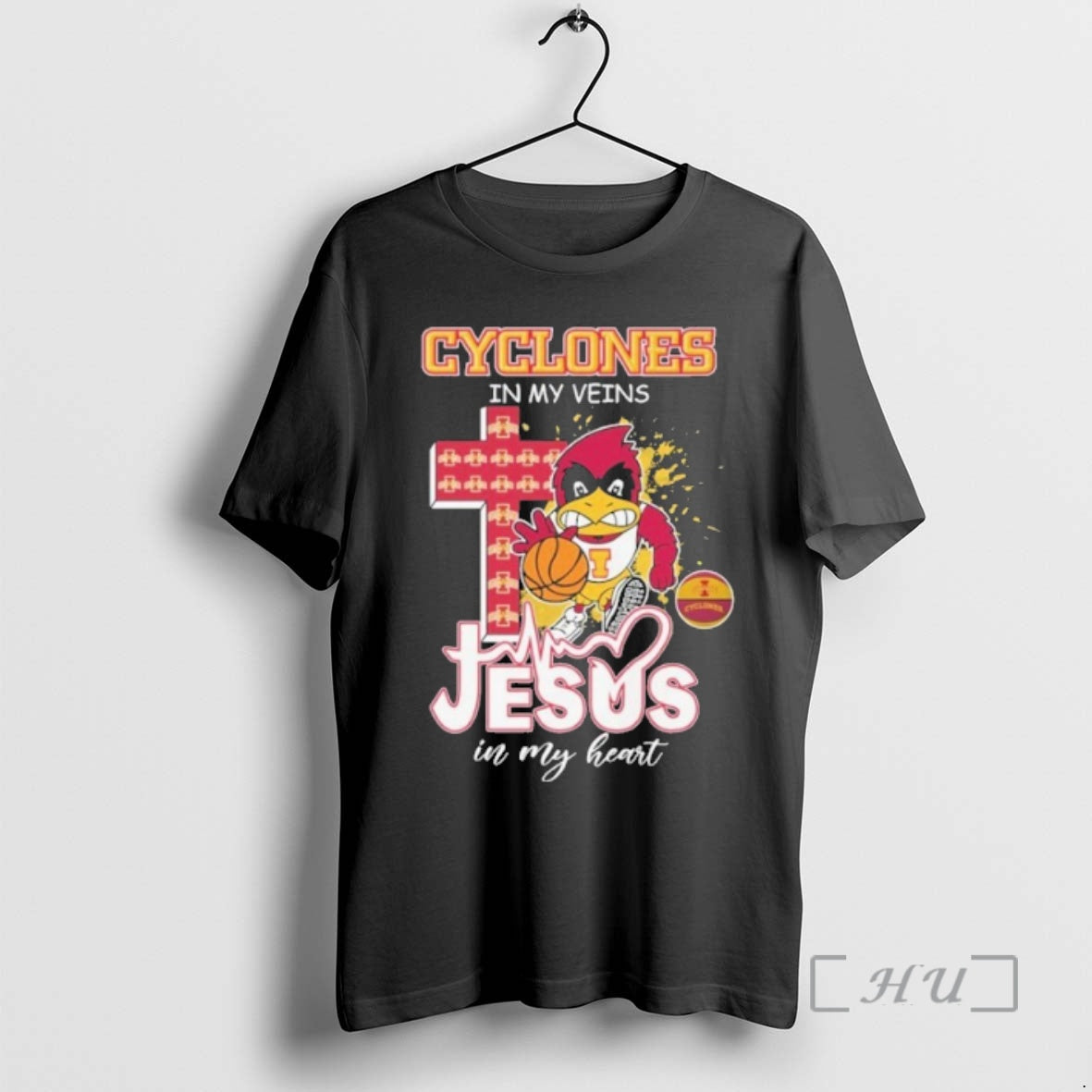 Officials Cyclones In My Veins Mascot Jesus In My Heart T-Shirts, Hoodie, Sweatshirt | DripVista.com