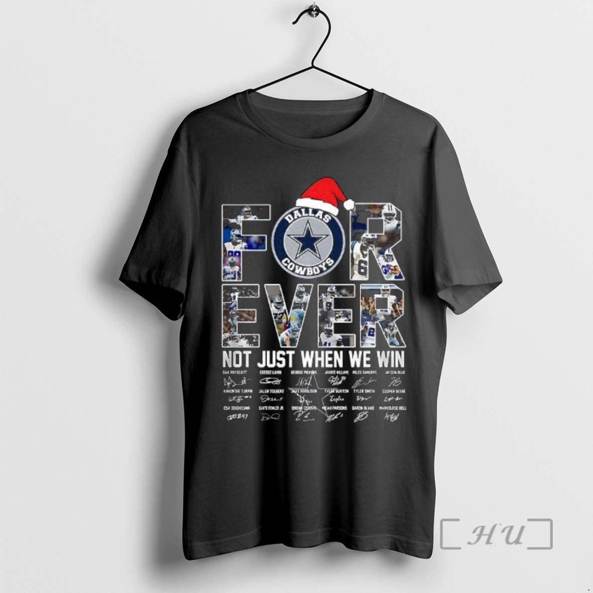 Officials Dallas Cowboys Football 2025 Forever Not Just When We Win Player Signature Christmas Premium T-Shirts, Hoodie,...
